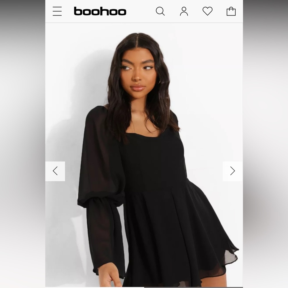 Boohoo‎ Tall Peasant Floaty Skort Playsuit-NWT -retail 40